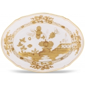 Ginori Oriente Italiano Aurum Oval Flat Platter - 15.5"